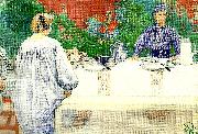 Carl Larsson vid frukostbordet Spain oil painting artist